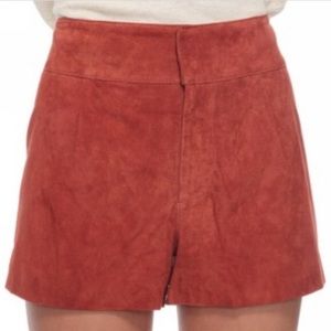 Rust colored faux suede shorts